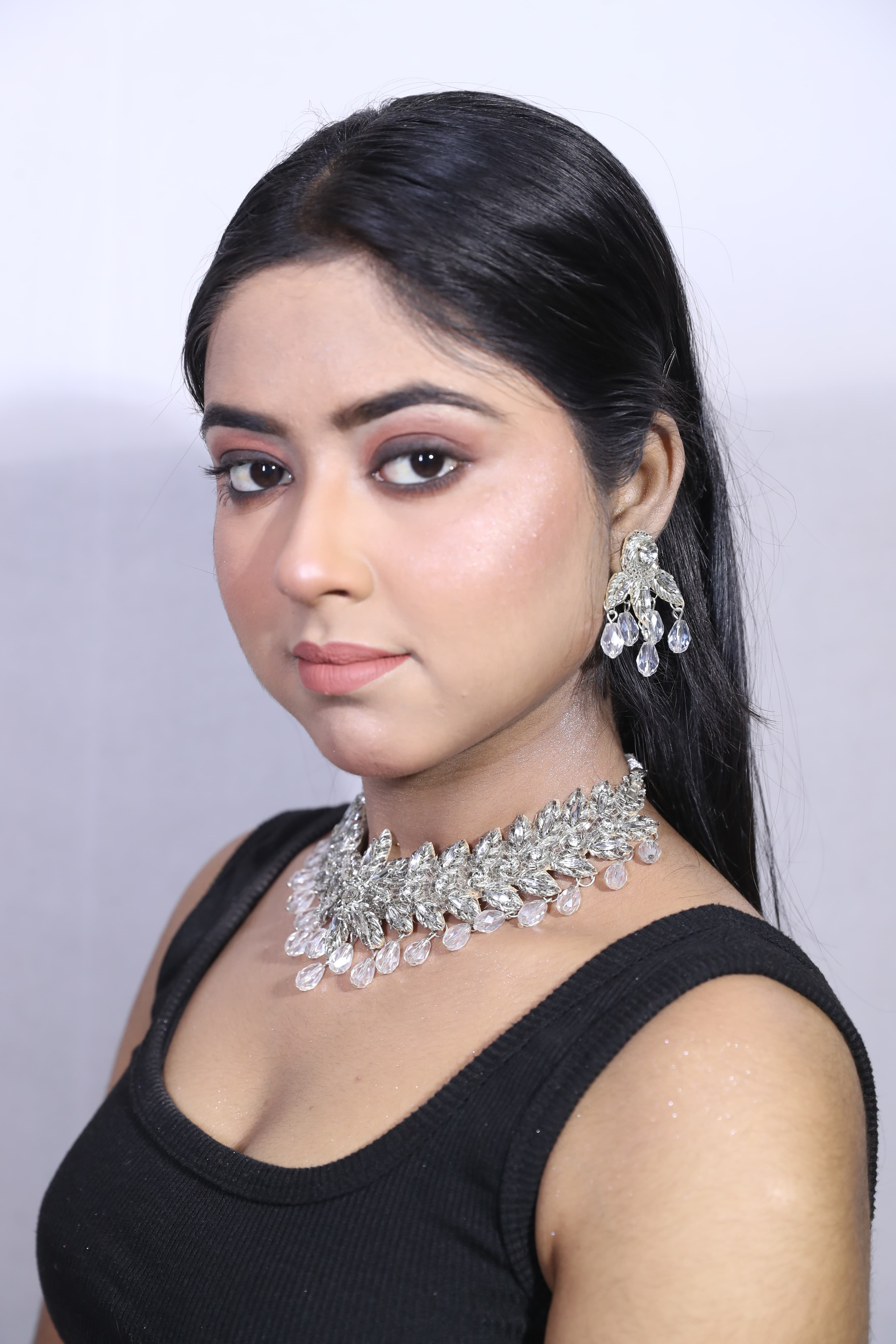 Silver Crystal Dabka Set