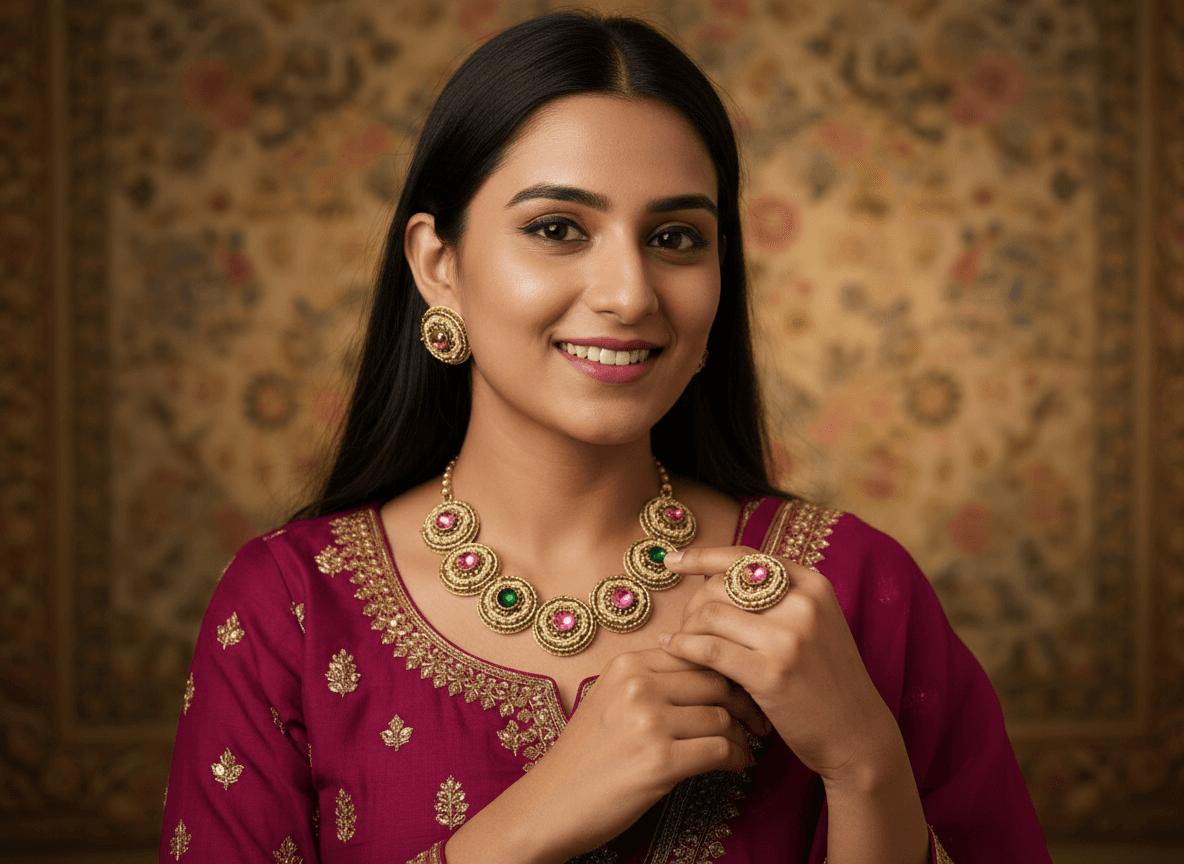 Heritage Coin Motif Necklace Set